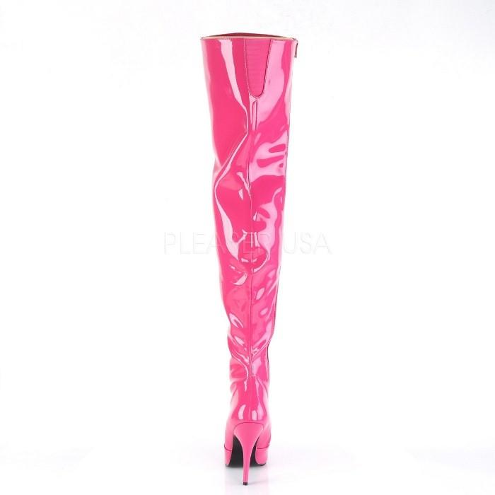 Pleaser プリーザー ハイヒール ニーハイブーツ 大きいサイズ 小さいサイズ ホットピンク エナメル 13cm ヒール レディース メンズ サイハイブーツ 靴 取寄 | Pleaser | 03