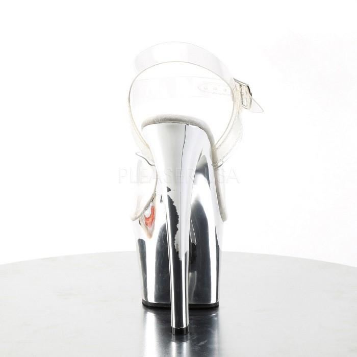 Pleaser プリーザー ヒール キャバ サンダル 厚底 18 cm ヒール 銀 シルバー クリア メタリック ハイヒール 大きいサイズ レディース メンズ 即納 取寄 | Pleaser | 03