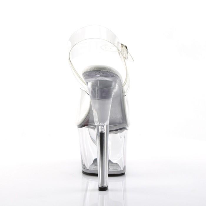 Pleaser プリーザー ヒール キャバ サンダル 厚底 18 cm ヒール クリア ストラップ ハイヒール ピンヒール クリアヒール 大きいサイズ レディース メンズ 取寄 | Pleaser | 03