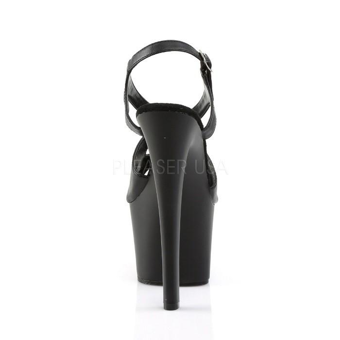 Pleaser プリーザー ヒール キャバ サンダル 厚底 18 cm ヒール 黒 ブラック つや消し ストラップ ハイヒール ピンヒール 大きいサイズ レディース メンズ 取寄 | Pleaser | 03
