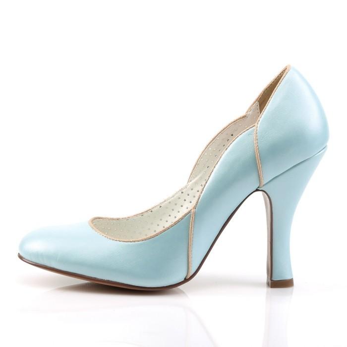 Pleaser プリーザー ハイヒール パンプス 大きいサイズ 小さいサイズ 青 ブルー フェイクレザー 10 cm ヒール ゴールド縁 レディース メンズ 女性 男性 用 取寄 | Pleaser | 02