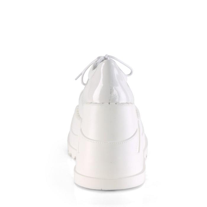 demonia デモニア 厚底 スニーカー ハイソール レディース メンズ 12 cm ヒール ウェッジソール 白 ホワイト 編み上げ ダッドスニーカー ダッドシューズ 取寄 | Pleaser | 03