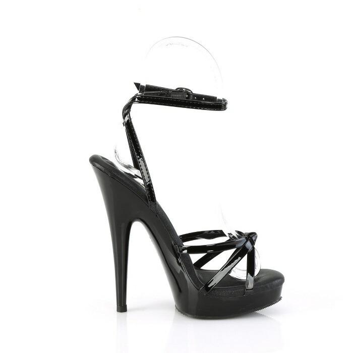 Pleaser（プリーザー） サンダル 厚底 黒 ブラック エナメル 15 cm
