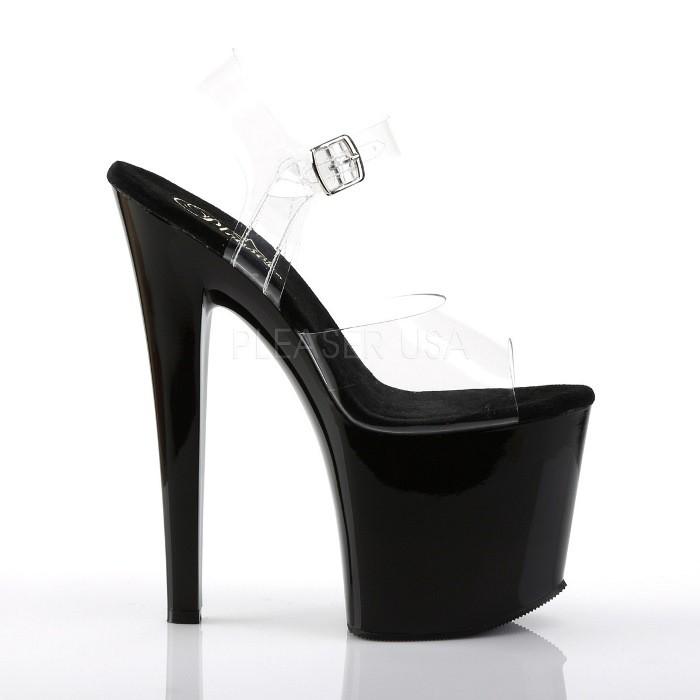 プリーザー　サンダル　19cm　ヒール Pleaser プリーザー サンダル 厚底 19cm ヒール クリア 黒