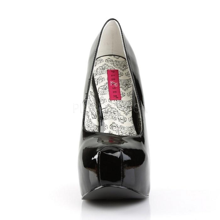 Pleaser プリーザー パンプス 厚底 黒 ブラック エナメル ハイヒール 大きいサイズ 小さいサイズ レディース メンズ 14 cm ヒール 15センチ ヒール 取寄 | Pleaser | 01