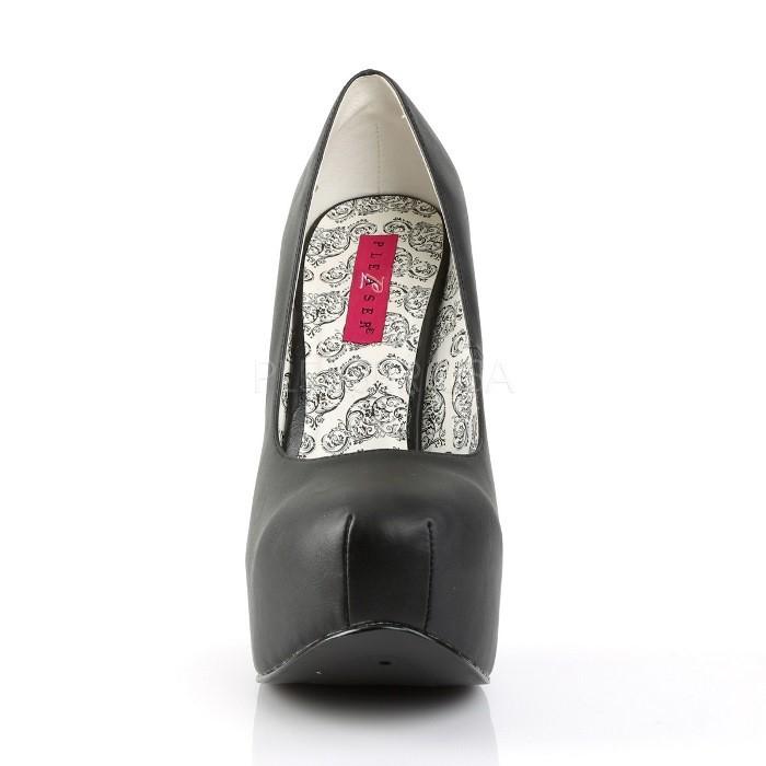 Pleaser プリーザー パンプス 厚底 黒 ブラック 合皮 つや消し ハイヒール 大きいサイズ 小さいサイズ レディース メンズ 14 cm ヒール 15センチ ヒール 取寄 | Pleaser | 01