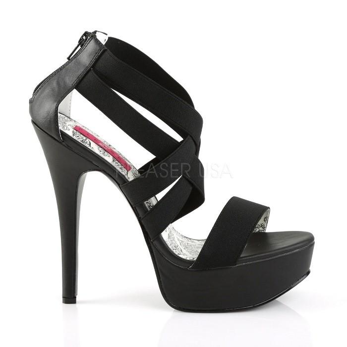 Pleaser プリーザー サンダル インヒール インソール 厚底 黒 ブラック ストラップ ハイヒール ピンヒール レディース メンズ 14cm ヒール 15センチ ヒール 取寄 | Pleaser | 04