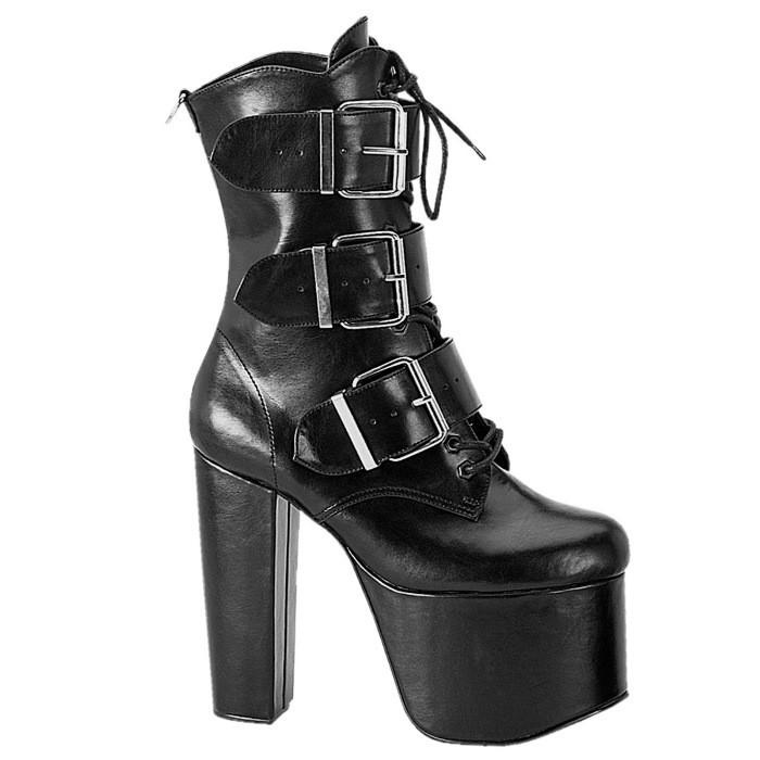 Pleaser demonia デモニア ショートブーツ 厚底 14 cm ヒール 黒
