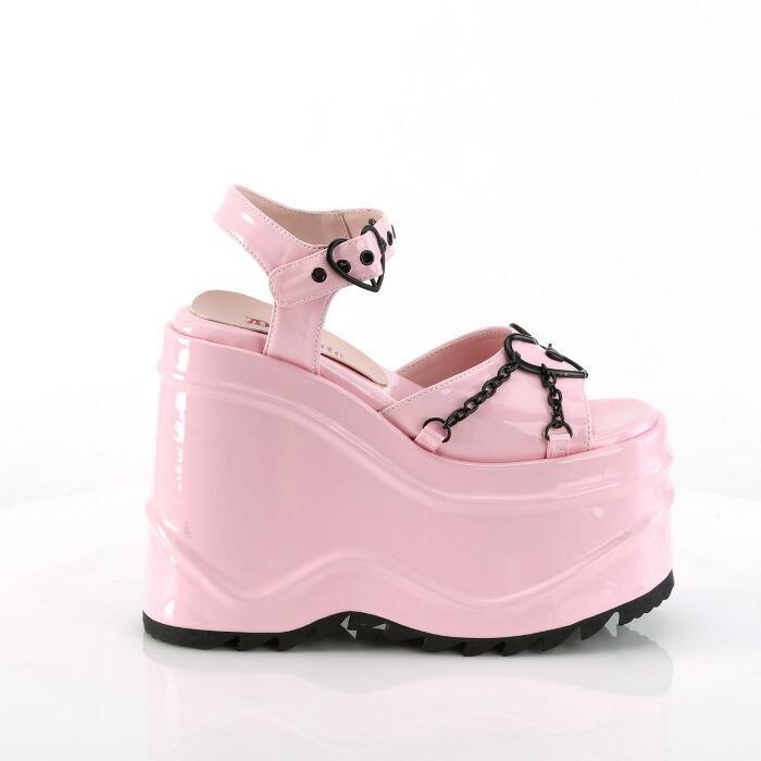 Pleaser demonia デモニア サンダル 厚底 15 cm ヒール ピンク