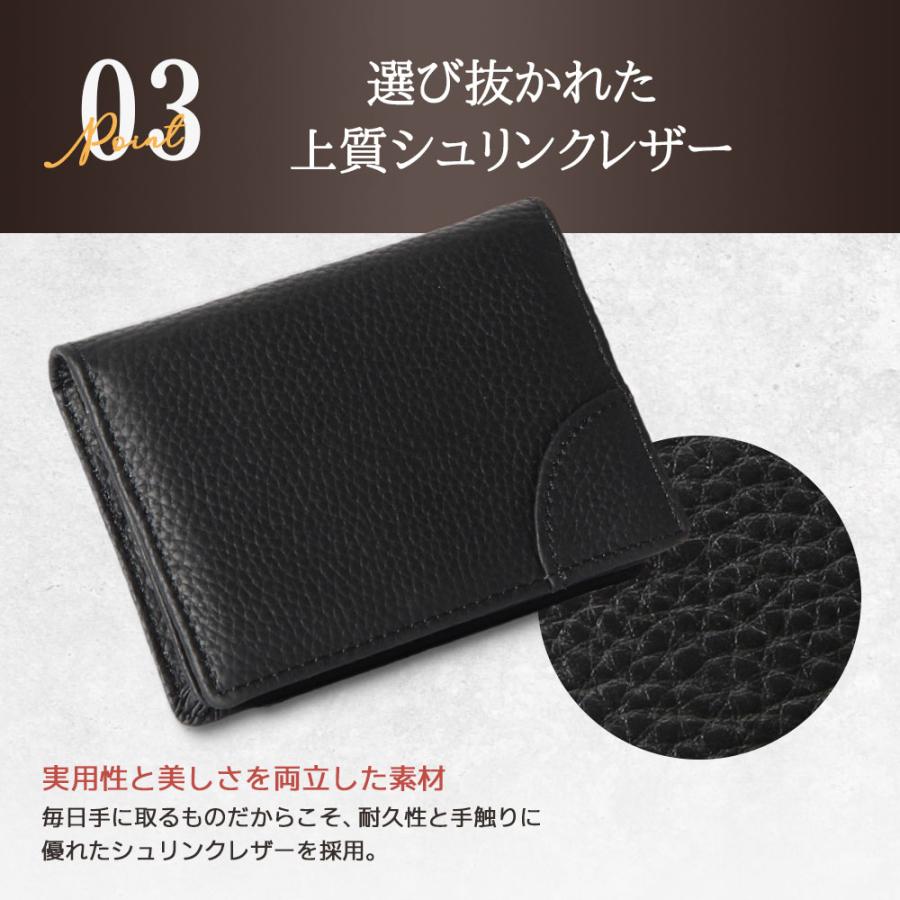レザー製 黒 名刺入れ 二つ折り式 名刺入れ 本革 レディース ユニセックス 50枚収納 大容量 名刺ケース