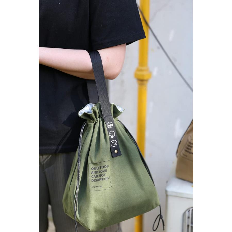 ランチバッグ 弁当袋 巾着バッグ 保冷バッグ コットンキャンバス生地 冷蔵トートバッグ スタイリッシュでシンプル 無地 仕事 学校 持ち運びが簡単 |  | 14