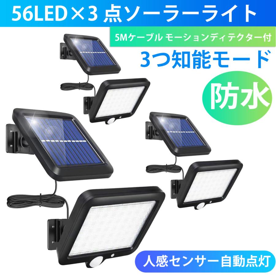 センサーライト 屋外 5Mケーブル モーションディテクター付 3つ知能モード 太陽光発電 防水 人感センサー自動点灯 壁掛け/庭先/表玄関/駐車場などで活躍 :jp004:DINA - 通販 - Yahoo!ショッピング センサーライト 屋外 5Mケーブル モーションディテクター付 3つ知能モード 太陽光発電 防水 人感センサー自動点灯 壁掛け/庭先/表玄関/駐車場などで活躍 :jp004:DINA - 通販 - Yahoo!ショッピング