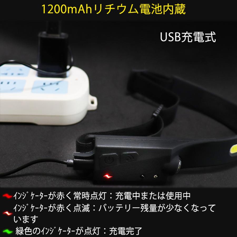 ヘッドライト USB充電式 LEDデュアル光源 5種点灯モード 50g超 ヘッドライト USB充電式 LEDデュアル光源 5種点灯モード 50g超