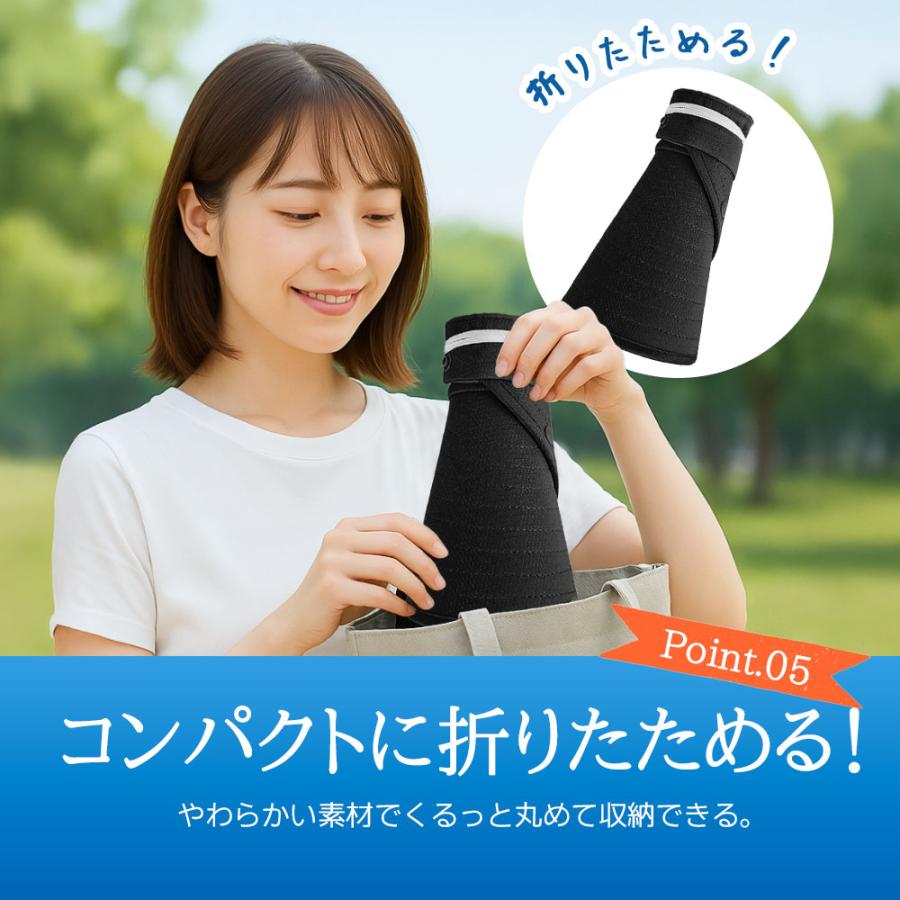 サンバイザー キャップ レディース UPF50+ UVカット 4way 折りたたみ