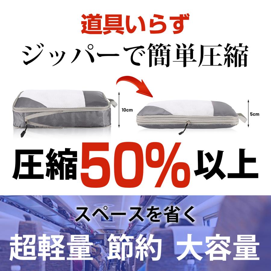 トラベル トラベルポーチ 4点セット 圧縮 おしゃれ 圧縮袋 衣類 旅行