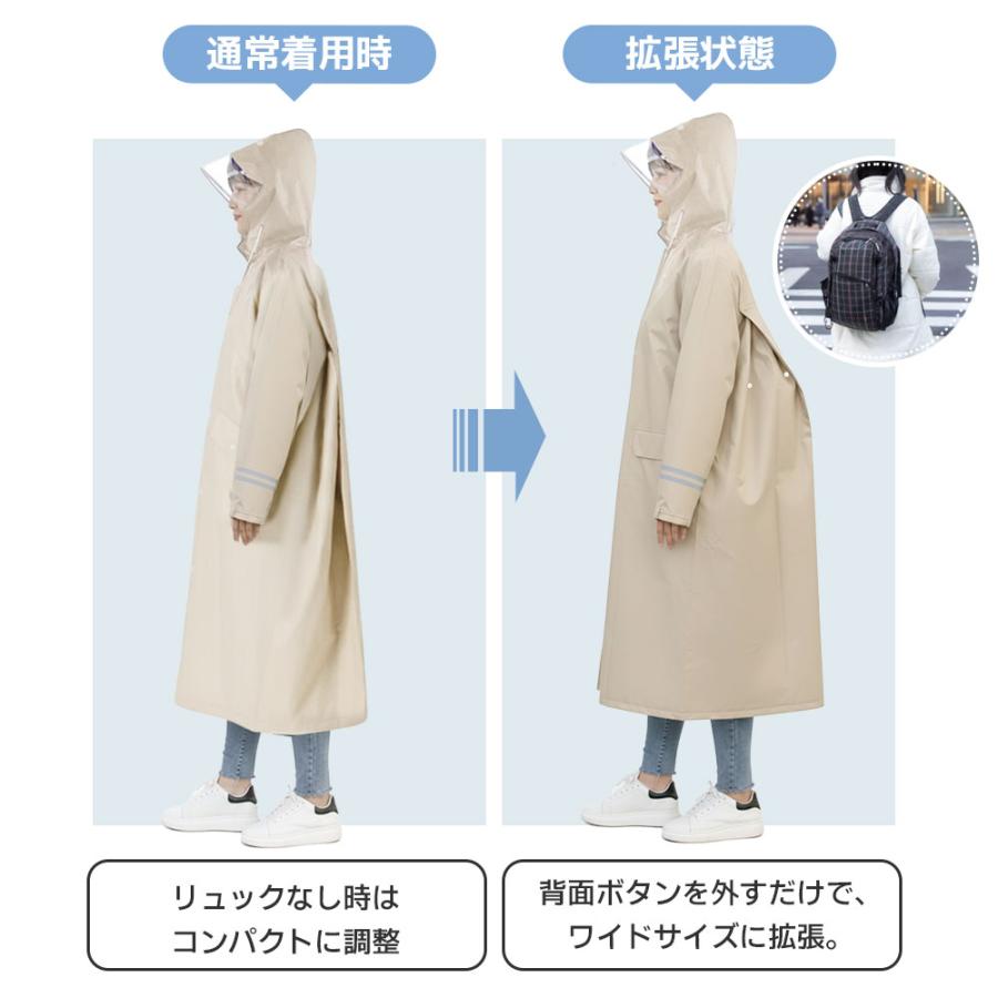 レインコート　雨合羽　未使用　4XL レインコート レディース メンズ 自転車 カッパ レインポンチョ 雨具