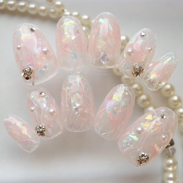 ネイルチップ ギンガムチェック3ｄリボンアートガーリー ショートからレギュラーオーバルまで長さが選べるデザインつけ爪 Olhodaguadocasado Al Gov Br