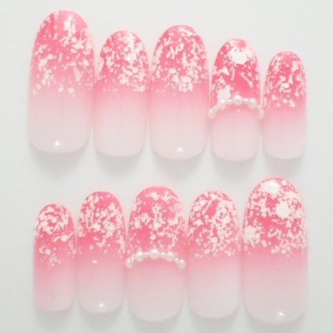 ネイルチップ 正規品 シュガーフレークグラデーション 付け爪 つけ爪 ベリーショートからレギュラーオーバルまで長さが選べます