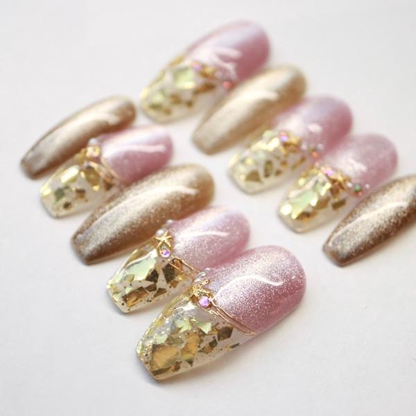 ジェルネイルチップ アートチップ サイズオーダー ハンドメイド