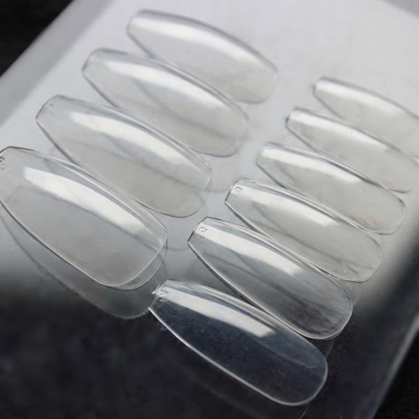 AN71 500枚入り クリアチップ【バレリーナ】クリアネイルチップ メール