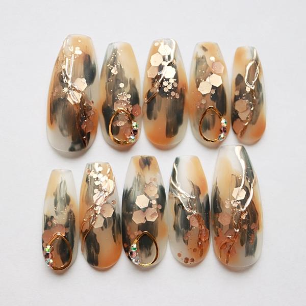 ジェルネイルチップ アートチップ サイズオーダー ハンドメイド