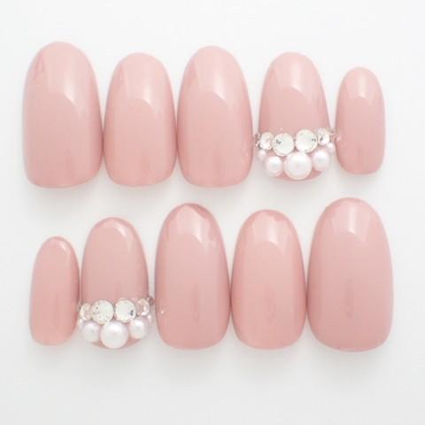 ジェルネイルチップ レッドブラウンシンプルパールストーン つけ爪 デザイン El1 Dinaネイル 通販 Yahoo ショッピング