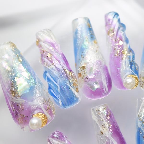 ネイルチップ ピンクベース結晶パーツシンプル ショートからレギュラーオーバルまで長さが選べるデザインつけ爪 G31 Dinaネイル 通販 Yahoo ショッピング