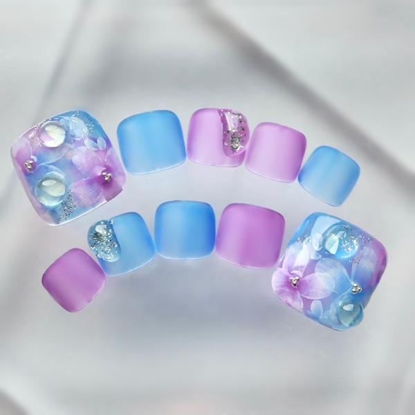 フットネイルチップ ジェルネイルチップ ペディキュアチップ