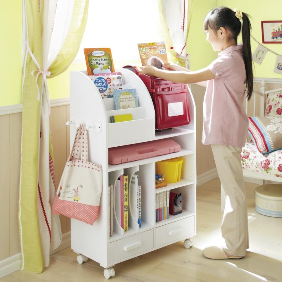 旅行用品 ホビー ペット キッズ ベビー 絵本ラック 絵本棚 家具 収納 子供部屋 国産 明日の準備ラクラク しつけマルチワゴン ａ４ランドセル対応 ディノス家具yahoo ショッピング店 通販 Yahoo ショッピング