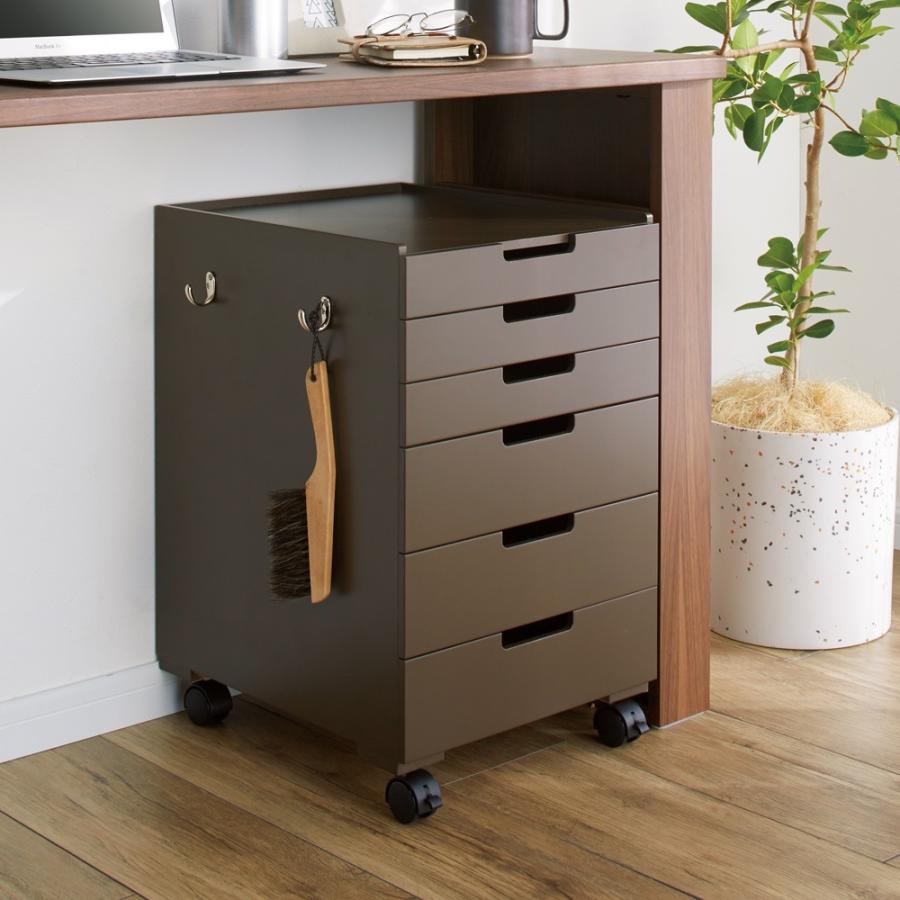 家具 収納 ホームオフィス家具 サイドチェスト プリンター台 【ファイル&オープン】テーブル上がいつも片付く リビング学習ワゴン 620103|dinos-kagu|06