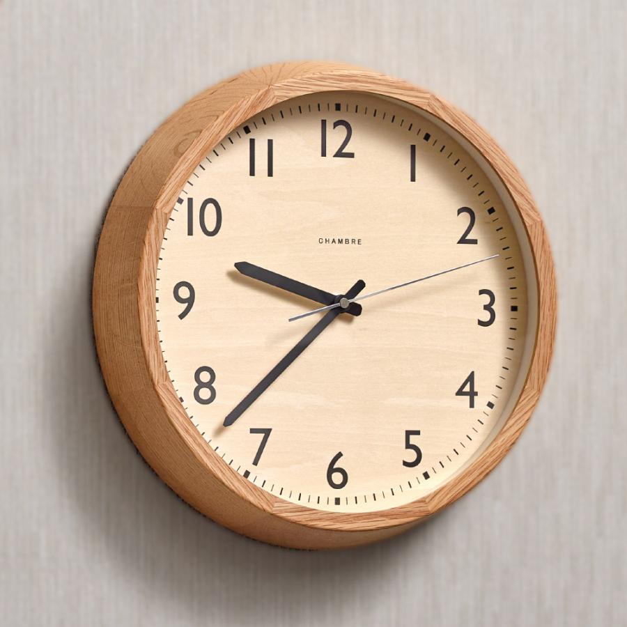 dinos（ディノス） CHAMBRE | シャンブル 無垢材の電波時計 オーク