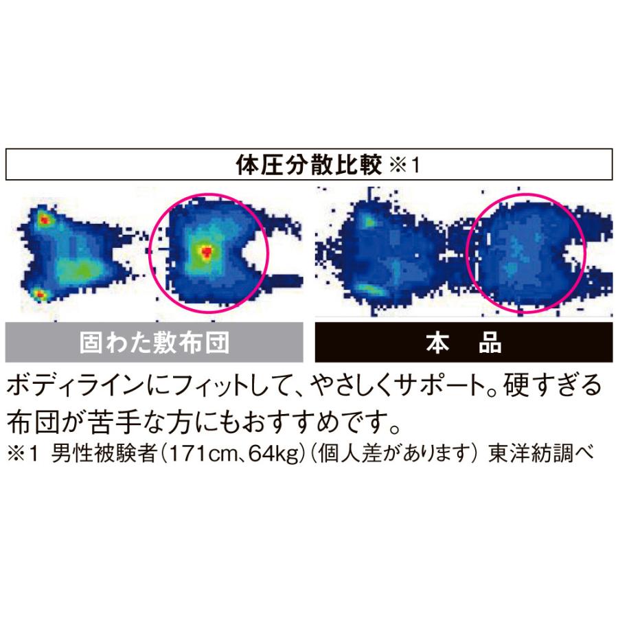 ベッド 寝具 布団 毛布 敷布団 シングル(リッチな寝心地 ブレスエアー(R) NEWデラックス シリーズ 3つ折り敷布団) 636612|dinos-kagu|06