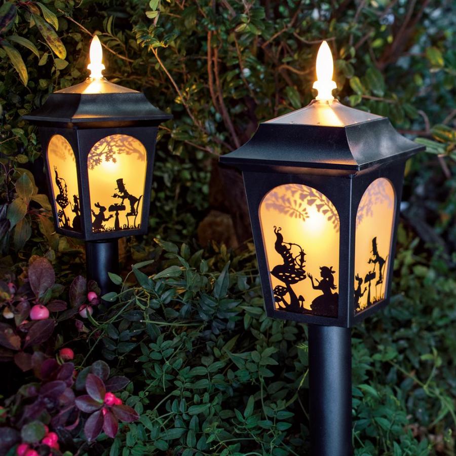 10円 素敵でユニークな ガーデニング フラワー ガーデニング用品 エクステリア ガーデンライト アリス シルエットシリーズ ライト2本組 G