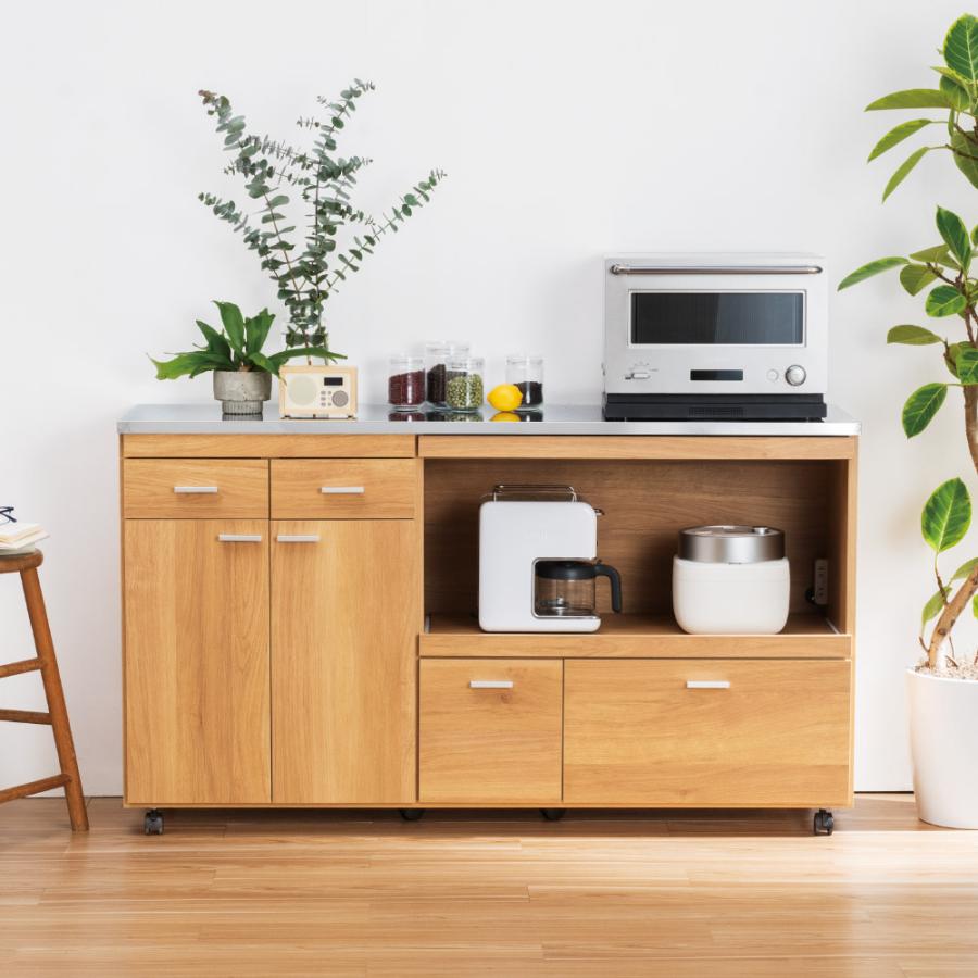 幅149 5cm キッチンストッカー 食品ストッカー 家具 家電たっぷり収納ステンレス天板カウンター 収納 キッチンラック 家具 インテリア キッチン収納 食器棚 100 品質 ディノス家具ショッピング店 キッチン収納 キッチン収納 Juannavarro Com