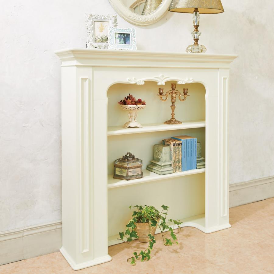 家具 収納 本棚 ラック シェルフ コレクションラック ディスプレイラック Blanc ブランエレガントラインシリーズ マントルピース 54