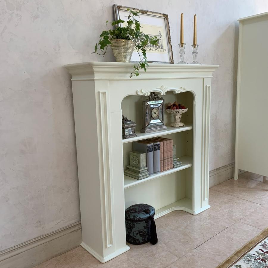 お気にいる 家具 収納 本棚 ラック シェルフ コレクションラック Blanc マントルピース ディスプレイラック ブランエレガントラインシリーズ 54