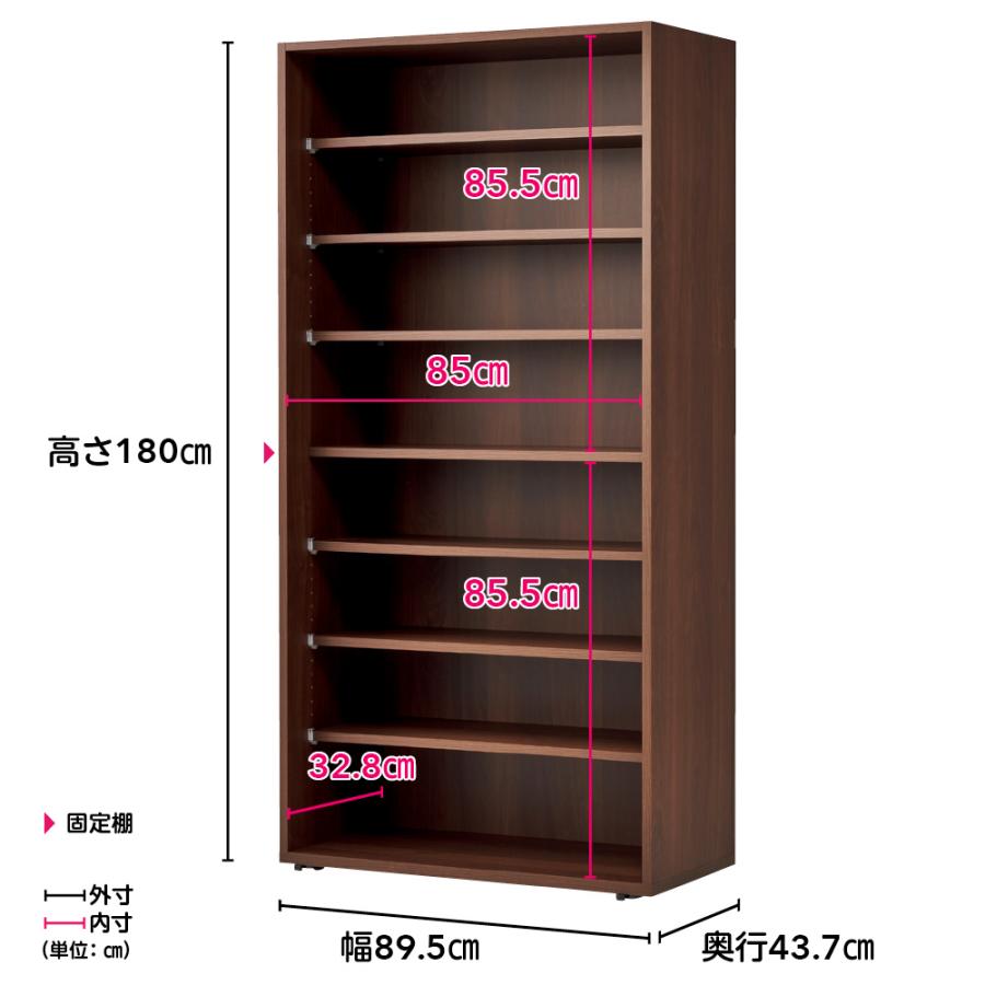 ≪幅70.5cm≫ 簡単に間取りを変更できる 移動間仕切りファミリークローゼット 棚7段タイプ リビング収納 パーテーション 間仕切り 644316