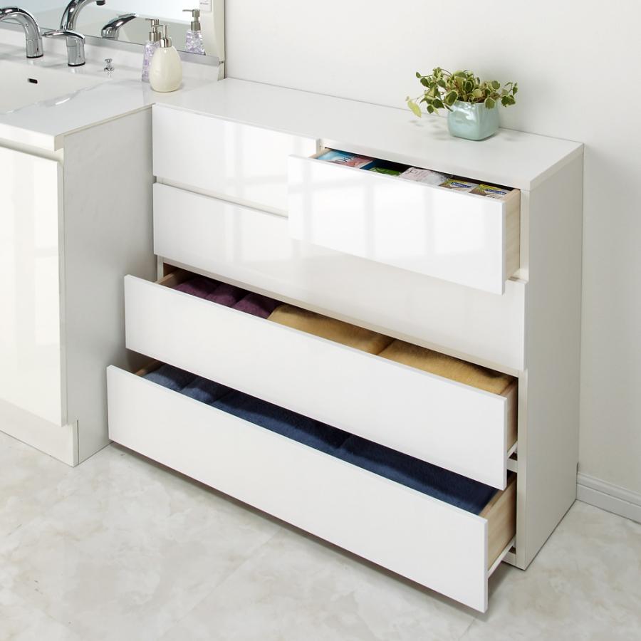 楽天市場 家具 収納 トイレ収納 洗面所収納 奥行30cm薄型ツヤツヤチェスト 幅100cm 4段 国内最安値 Www World Of Heating De