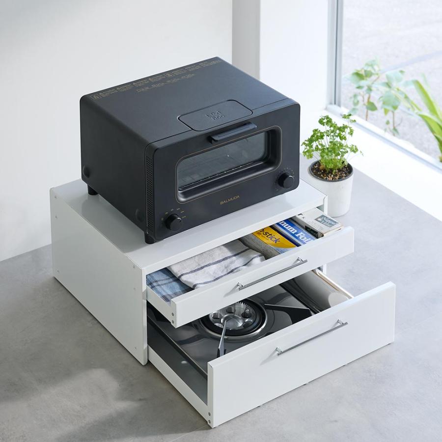 dinos（ディノス） カセットコンロも収納できるトースターラック 幅