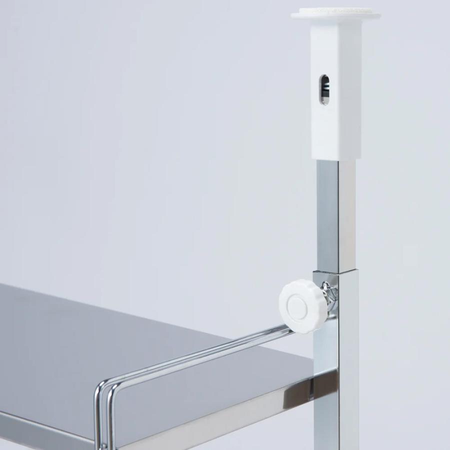 ステンレス棚突っ張り伸縮ラック 3段 幅40cm-60cm キッチン用品収納 シンク 水周り 641018 ディノス_7