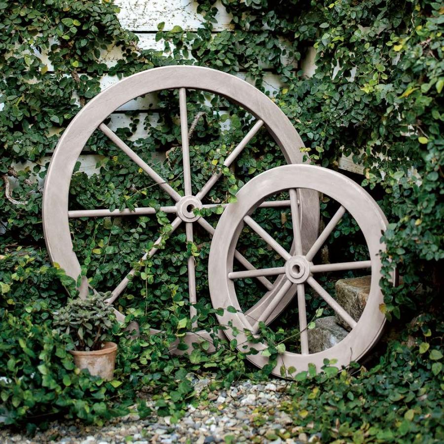 ガーデニング フラワー ガーデニング用品 エクステリア ガーデニンググッズ シャビーシック風木製車輪 大 G ディノス家具yahoo ショッピング店 通販 Yahoo ショッピング