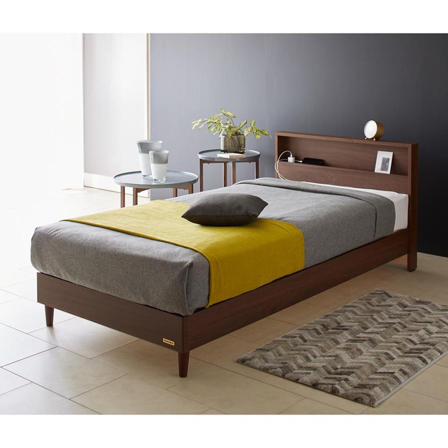 ≪セミダブル≫France Bed/フランス ベッド LED照明マットレス付ベッド ベッド 木製ベッド H95223_5