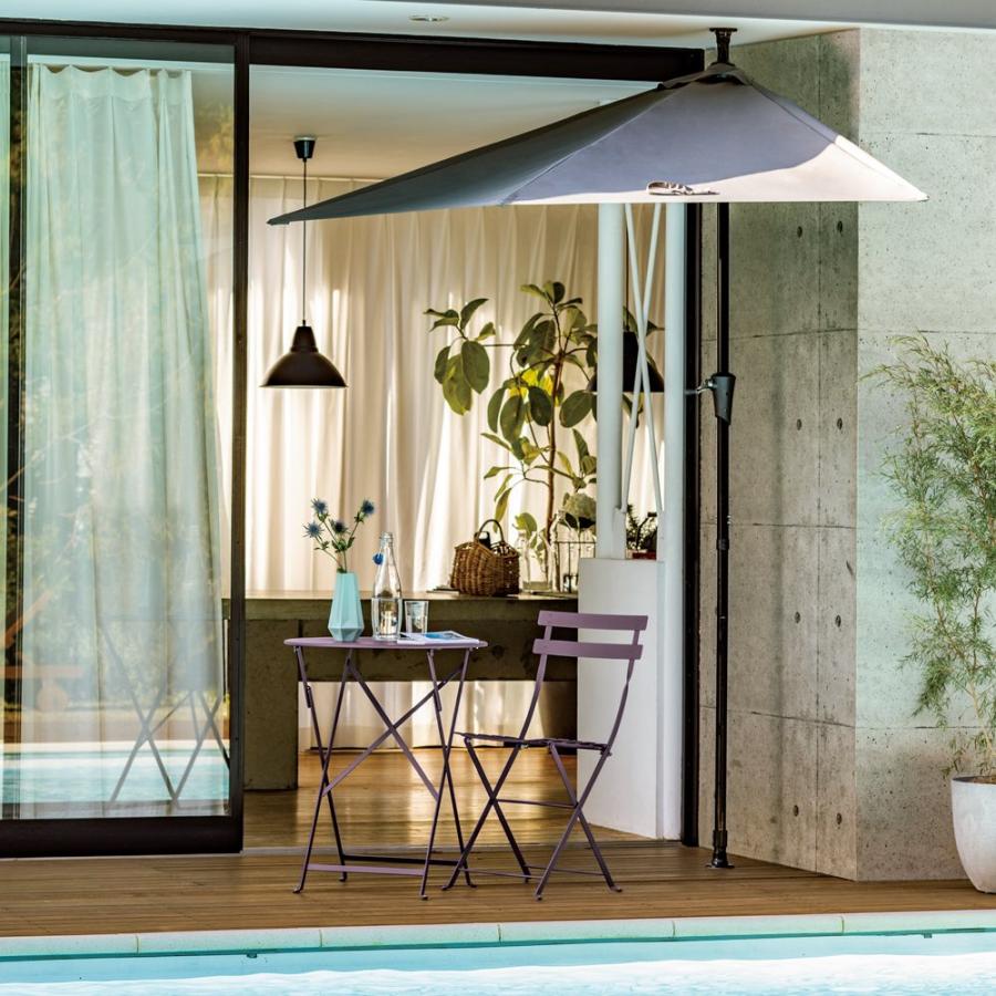 ポイント10倍 ガーデニング フラワー ガーデニング用品 エクステリア 日除け ガーデンパラソル 突っ張り式パラソル パラシェード クォーター 四分円 値引 Www Thedailyspud Com