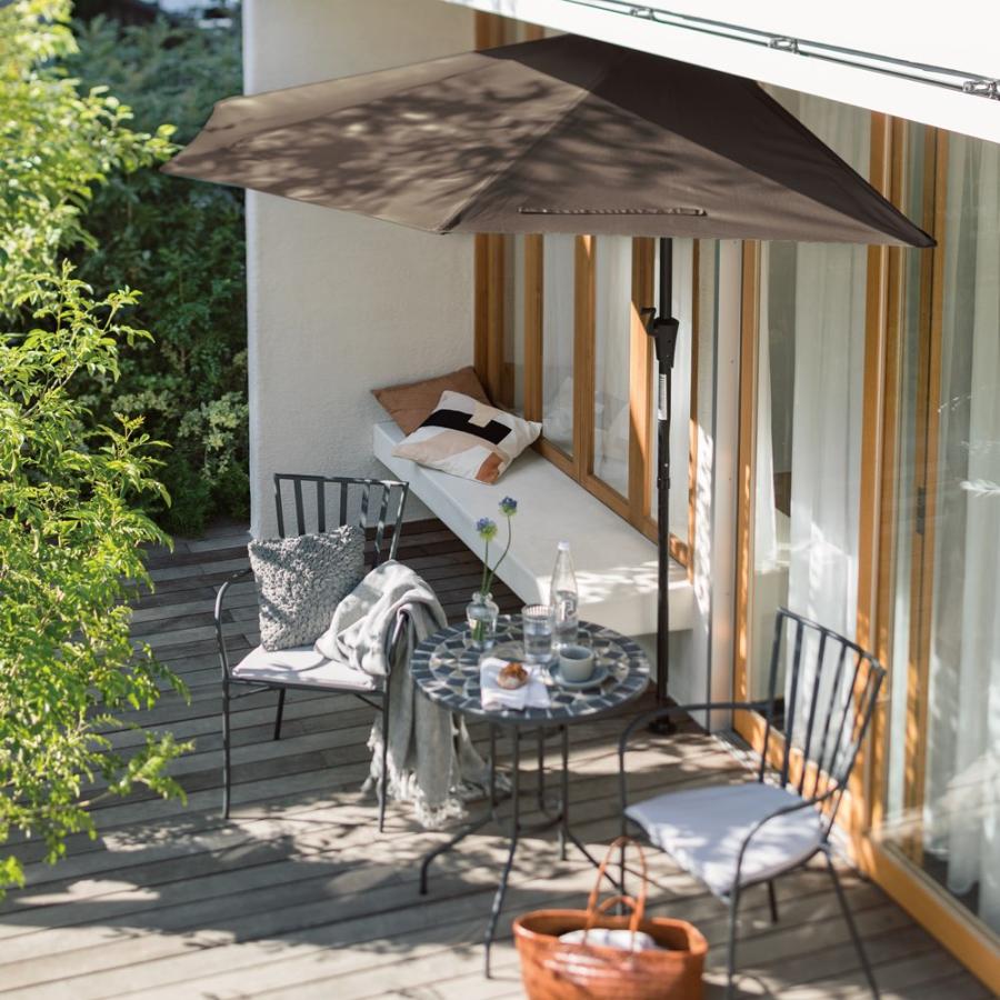 全日本送料無料 ガーデニング フラワー ガーデニング用品 エクステリア 日除け ガーデンパラソル 突っ張り式パラソル パラシェード ハーフ 半円 在庫有 Www Thedailyspud Com