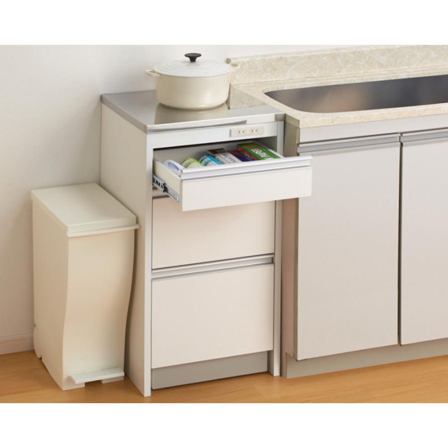 家具 収納 キッチン収納 食器棚 最新のデザイン キッチンストッカー 食品ストッカー 幅44.5cm 640612 収納物を考えたキッチンカウンター 高さ85cm ロータイプ 日本最大級