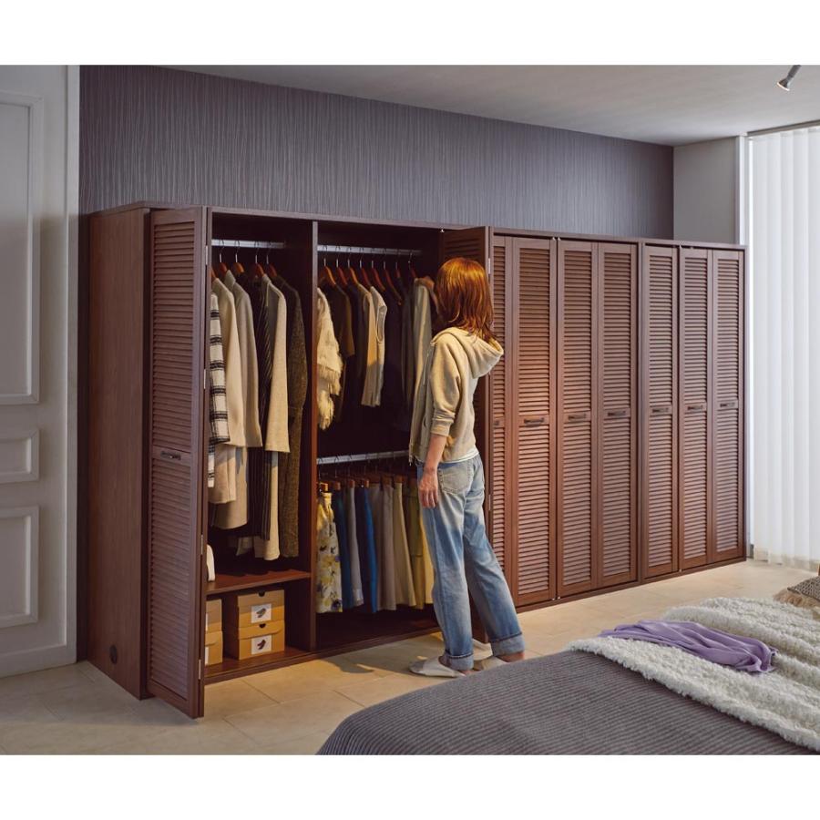 一流の品質 折れ戸クローゼット ルーバー クローゼット ワードローブ 衣類収納 収納 家具 クローゼット 671773 幅150cm クローゼット、ワードローブ