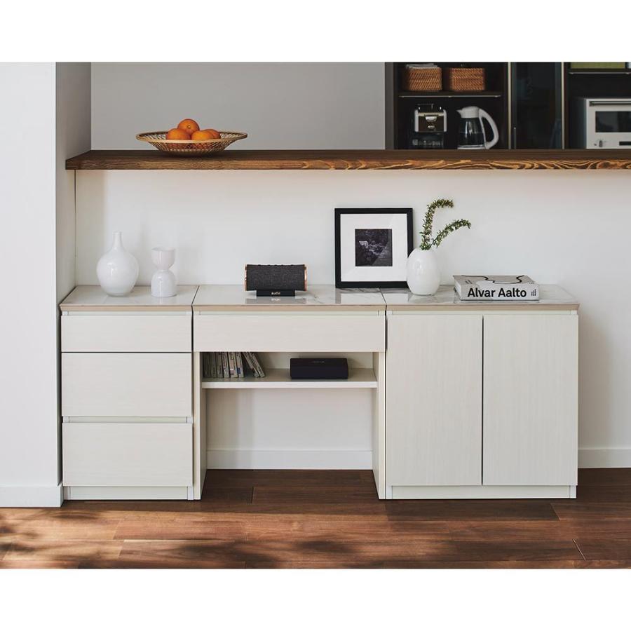 家具 収納 ホームオフィス家具 サイドチェスト プリンター台 Caato/カット カウンター下収納 オープン幅58.5cm 高さ70.5cm H15522|dinos-kagu|02