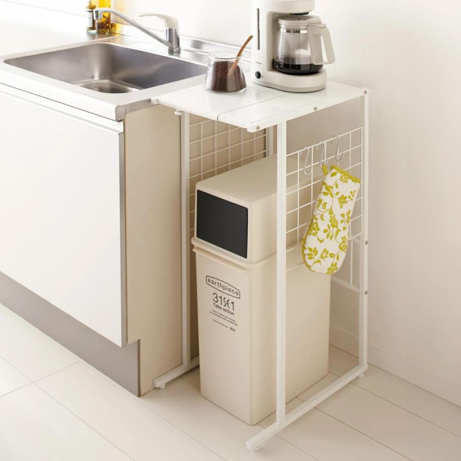 家具 収納 キッチン収納 食器棚 キッチン隙間収納 幅が伸縮するキッチン作業台ラック 奥行55cm 幅30cm 50cm 6611 ディノス家具yahoo ショッピング店 通販 Yahoo ショッピング