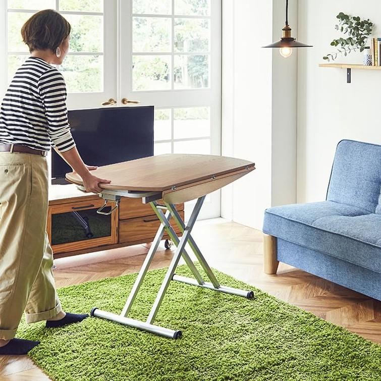 dinos（ディノス） 丸形昇降バタフライテーブル幅120 テーブル 昇降式