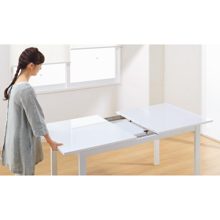テーブル 机 ダイニング ダイニングテーブル 簡単スマート 伸長式